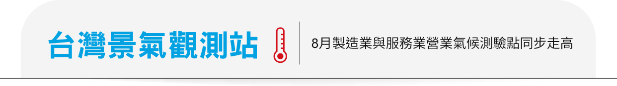 市場瞭望_景氣觀測站_台灣景氣觀測站8月